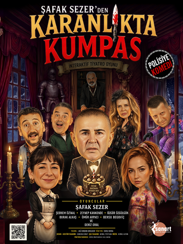 Karanlıkta Kumpas tiyatro oyunu afişi
